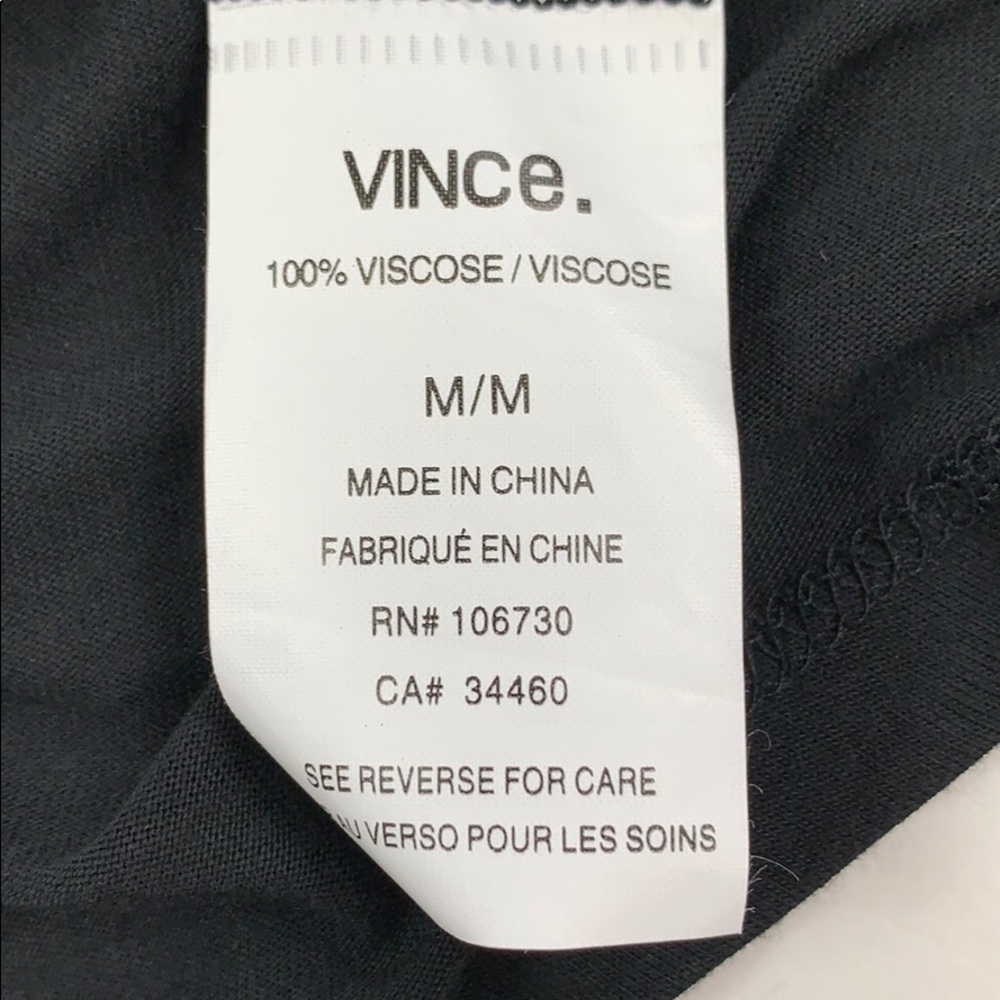Vince Black V-Neck Tee - Picture 3 of 5
